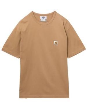 Junya Watanabe X Carhartt Logo-Patch T-Shirt - Natural