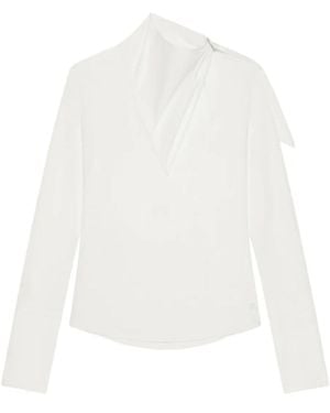 Courreges Cotton Asymmetric Blouse - White
