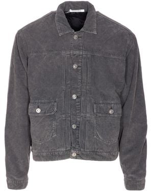 sunflower Buttoned Velvet Jacket - Gray