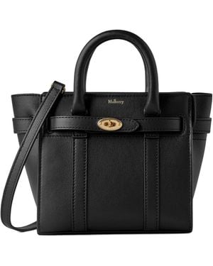 Mulberry Bayswater Logo Stamped Micro Crossbody Bag - Black