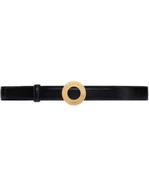 Celine Round Toggle Fasteners And Double-Sided Belt - White