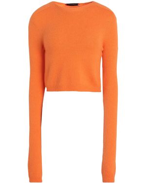 MAX&Co. Lightweight Knit Crew Neck Long Sleeve Top - Orange
