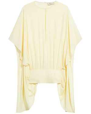 Blumarine Draped Batwing Top - Yellow