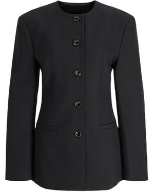 Anine Bing Round-Neck Blazer - Black