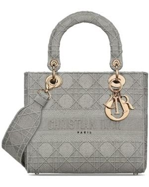 Dior Medium Lady D-Lite Bag - Grey