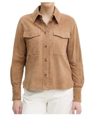 Marella Long-Sleeve Shirt Jacket - Natural