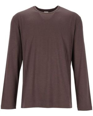 Paul Smith Long Sleeve Crew T-Shirt - Brown