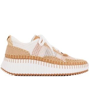 Chloé Chloé Nama Lace-Up Trainers - Pink