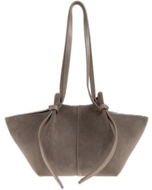 Yuzefi Top Handle Shoulder Bag - Brown