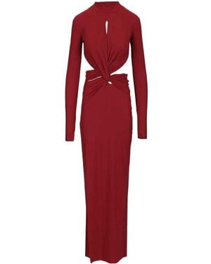 Amazuìn Leoubu Cut-Out Maxi Dress - Red