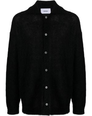 Bonsai Logo Patch Knitted Cardigan - Black
