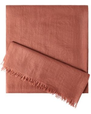 Brunello Cucinelli Frayed Edge Scarf - Red