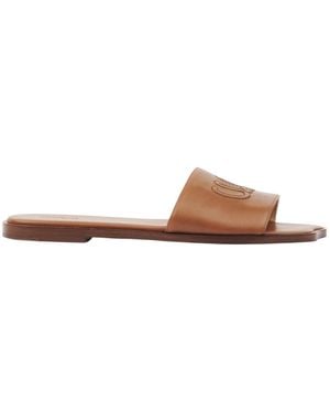 Chloé Chloé Soleil Flat Sandals - Brown