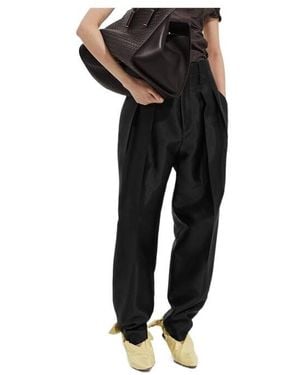 Bottega Veneta Washed Twill Trousers - Black