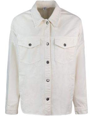 Liu Jo Denim Logo Embellished Denim Jacket - White