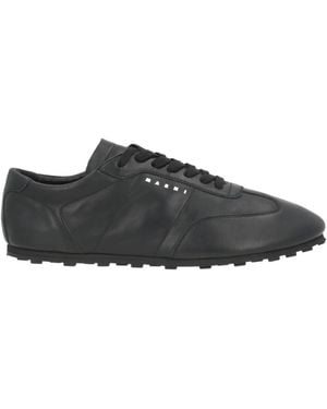 Marni Simple Leather Sports Shoes - Brown