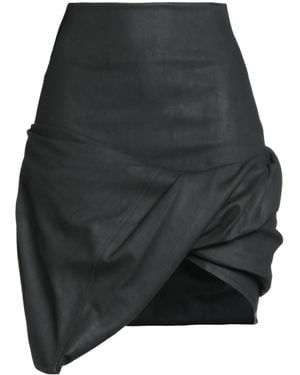 Rick Owens Asymmetrical Denim Skirt - Gray