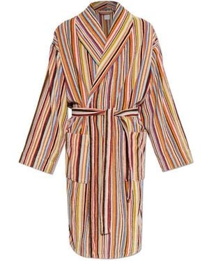 Paul Smith Signature Striped Bathrobe - White