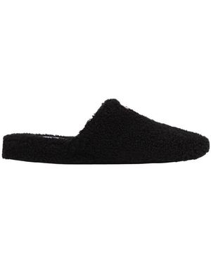 Thom Browne Rwb Grosgrain Tab Slip-On Slippers - Black