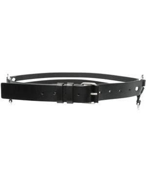 Ann Demeulemeester Double Loop Belt - White