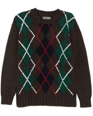 Baracuta Argyle-Knit Sweater - Black