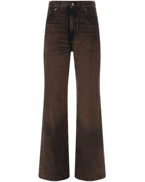 Haikure Five-Pocket Denim Pants - Brown