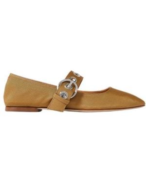 Aeyde Ballet Flats With Detailed Embellishments - Brown