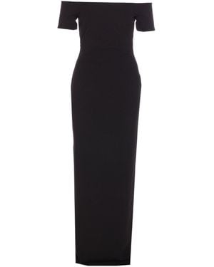 Solace London London Nile Off-Shoulder Long Dress - Black