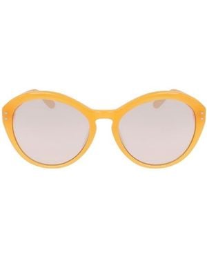 Calvin Klein Round Frame Sunglasses - Metallic