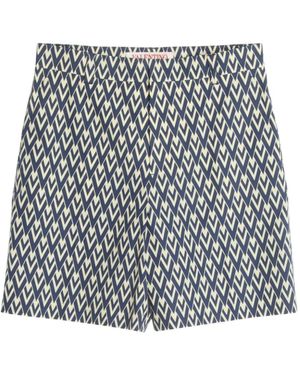 Valentino Patterned Shorts - Black