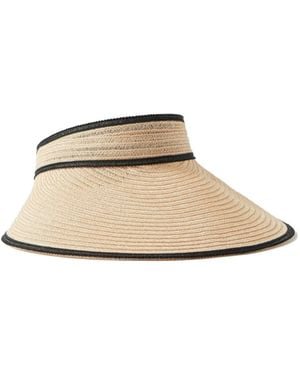 Eugenia Kim Woven Straw Visor - White