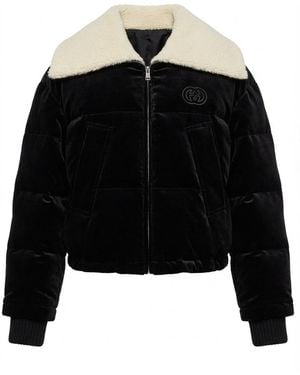 Gucci Velvet Padded Jacket - Black