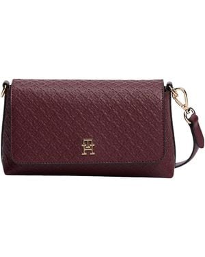 Tommy Hilfiger Embossed Flap Bag - Purple