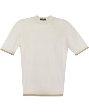 Peserico Ribbed Hem T-Shirt - White