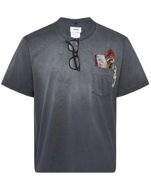 Doublet Trompe L'Oeil Embroidery T-Shirt - Blue