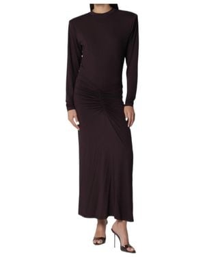 ANDAMANE Maxi Dress With Waist Draping - Blue