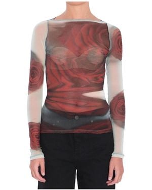 Jean Paul Gaultier Crew Neck Tight T-Shirt - Red