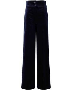 Altuzarra Velvet Straight-Leg Trousers - Blue