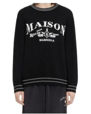 MM6 by Maison Margiela Wool-Blend Sweater - Black