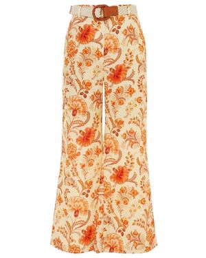 Zimmermann Junie Crop Flared Trousers - Metallic