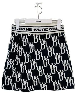 we11done Barrage Letter Skirt - Black