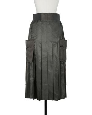 Sacai Nylon Twill Skirt - Grey