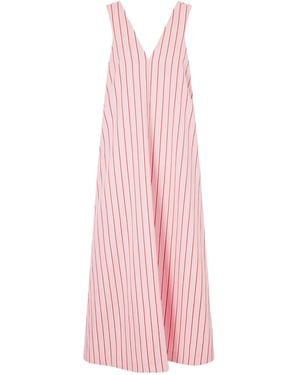 Dries Van Noten Striped Cotton-Poplin Maxi Dress - Pink