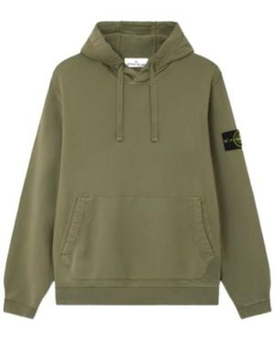 Stone Island Regular-Fit Hooded Sweatshirt With Pouch Pocket - Green