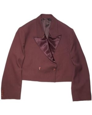Acne Studios Double-Breasted Buttoned Jacket - Red
