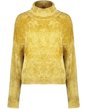 Herno Elegant Jumper With High Collar - Yellow