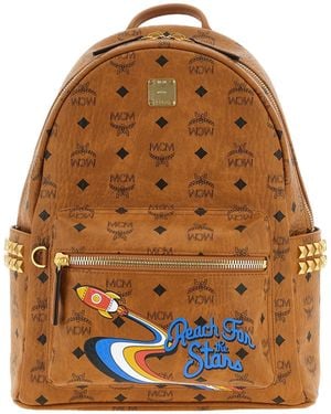 MCM 'Stark' Small-Medium Backpack - Brown