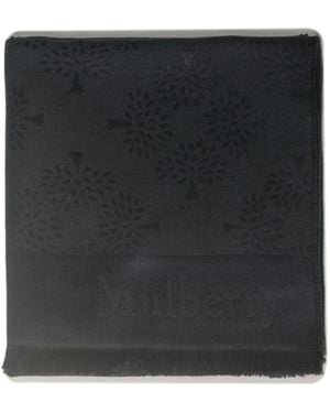 Mulberry Fringed Scarf - Black