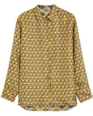 Max Mara Reversible Printed Silk Shirt - Metallic