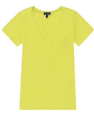 Armani Jeans V-Neck Short-Sleeved T-Shirt - Yellow